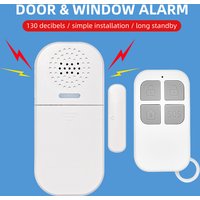 130DB Wireless Door/Window Entry Security Burglar Sensor Alarm Magnetic Smart Home Garage System Remote Control Led