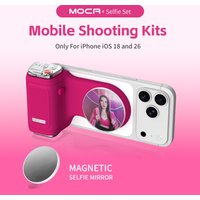COMITOK MOCA iPhone Shooting Grip,Detachable rechargeable Bluetooth remote,DSLR Shutter/Focus Lock+Optional Fill Light/Mirror