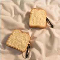 Case for Airpods 4 3 Pro 2 1 Cover Cute 3D Toast Bread Cases Soft Silicone Wireless Earphone Cover for Apple Airpods Pro2 Covers