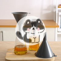 Popular 3Pcs/Set Plastic Funnel For Household Kitchen Tools Triangular Separation Funnel Set For Filtering Alcohol Leakage