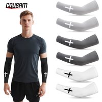 AliExpress CQUSAM 1Pair Cross UV Cooling Arm Sleeve Christian Compression Arm Sleeve Youth Football Baseball Volleyball Sports Cycling Working