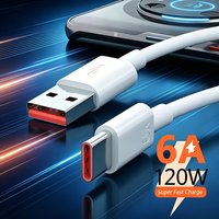 6A 120W Type C USB Fast Charge Cable For Huawei Nova 13 Honor 400 X9 Magic 5 6 Xiaomi Redmi POCO Quick Charging USB Type-C Cable