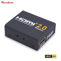 40M 4K HDMI 2.0 HDR Splitter Repeater 4K HDMI Signal Amplifier Booster Extender Adapter Support HDCP 2.2 EDID 4Kx2K 1080P@60HZ