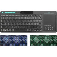 Rii K18S Mini Bluetooth Wireless 2-LED Color Backlit Multimedia Keyboard Mouse Rechargable Keyboard For Android TV Box /PC