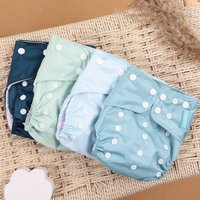 Happyflute 4Pcs/Set Fashion Baby Diaper Covers Reusable Waterproof Cloth Nappy for Infants Eco-Friendly&Stylish Newborn Gift