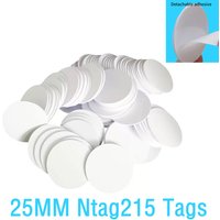 13.56Mhz Rewritable Smart Magic Card RFID Clone Ntag215 Chip Changeable Tag 25MM 504 Bytes Amibo Business Url Link Game Sticker