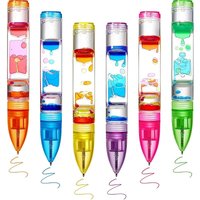 Liquid Pen Retractable Ballpoint 6 Colors Writing Pen for Students Daily Use Ballpoint Pen Office School Supplies Stationary