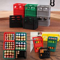 【C】3D Printed Battery Storage Box DIY Beer Crate No. 5 AA No. 7 AAA Battery Stackable Storage Basket