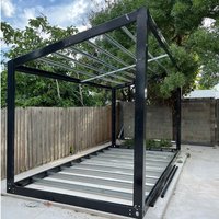 20ft prefab detachable modular tiny house home granny flat frame flat pack skillion roof 6m*3m container steel frame kits