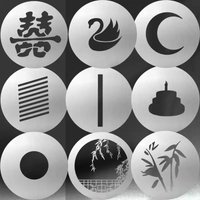 1-6pcs Metal Gobo with Outer Diameter 58mm/2.3'' 54mm/2.1'' Multi-scene Shooting Showing Background Shadow Patterns