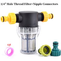 3/4" Garden Watering Filter Agriculture Irrigation Water Pipe Quick Connector Impurity Prefilter Car Washing Water Pump Strainer