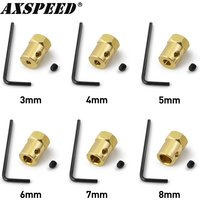 AXSPEED 4PCS Motor Shaft Coupling Coupler Connector Sleeve Adapter 12mm Wheel Hex 3/4/5/6/7/8/mm for RC Boat Car Airplane Parts