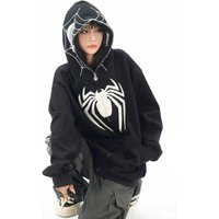 Sweat-shirt à capuche surdimensionné Y2k Spider pour homme et femme, Streetwear, vestes d'automne et d'hiver en peluche brodée, unisexe, Kakazzy Hoddies