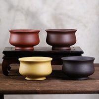 Purple Porcelain Ceramic Flower Pots Drain Hole With Vent Design Easy To For Indoor Outdoor Plants Desktop Bowl Bonsai Basin