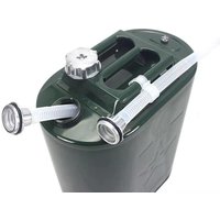Carbon Steel Fuel Tank Portable Oil Container with Handle Safety Cover Large Capacity Jerry Can for Car Outdoor Adventure