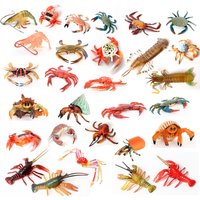 Realistic Ocean Sea Marine Animal Figures Hermit Crab,Mantis Shrimp,Lobster Party Favors Desktop Decoration Ornament Bath Toys