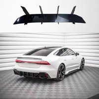 For Audi RS6 RS7 Car Rear Bumper Spoiler Lip Diffuser Modification Part Bumper Guard Protector Cover Car Accessories