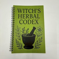 Witch's Herbal Codex Spiral Notebook - Green Witchcraft Magic Herbal Grimoire for Witches & Spiritual Healing Book