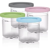 Ice Cream Pints Cups For NINJA- CREAMI NC299AMZ/NC300s Series Ice Cream Maker Replacements Storage Jar With Sealing Lids