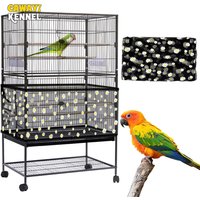 Adjustable Bird Cage Net Cover Birdcage Seed Feather Catcher Soft Skirt Guard Birdcage Nylon Mesh Netting for Round Square Cages