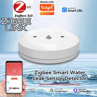 Zigbee 3.0 Wasserlecksensor Smart Home Überschwemmungsmelder APP-Benachrichtigungen Alarmaufzeichnungen Kompatibel mit Tuya Alexa Google Home 2MQTT