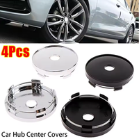 4PCS/Set 60MM T60 Universal Car Modification Wheel Hub Caps, Chrome Plated Wheel Center Caps, Outer Diameter, Center Wheel Caps