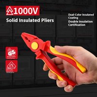 Multifunctional VDE 1000V Insulated Needle-nose Pliers Electrical Special Plastic Wire Pliers