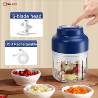 Elektrischer Lebensmittelzerkleinerer, 320 ml, elektrischer Knoblauchzerkleinerer, wiederaufladbarer USB-Fleischwolf, Knoblauchpresse, tragbarer Mixer