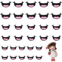 30 PCS Felt Mouth for Dolls 3 Size Pink for Crafts Puppet Teddy Bear Crochet Stuffies Plush Animals DIY Making Accessories