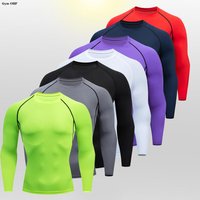 Männer Bodybuilding Sport T-Shirt Quick Dry Lauf Shirt Langarm Kompression Top Gym T Shirt Männer Fitness Engen Rashgad