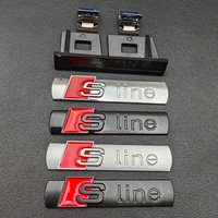 3D Metal Logo S LINE Emblem Grill Badge Car Sticker For Audi Sline Q3 Q5 Q2 A1 A3 A4 A5 A6 A7 TT S3 S4 S5 S6 SQ5 RS5 Accessories