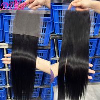 Hand Tied 5x5 Transparent Lace Closure Only Straight 15A Vietnamese Hair 13x4 Lace Frontal 100% Virgin Human Hair Pre Plucked