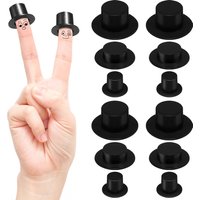 60Pcs Decorative Mini Hats Set Cylinder Top Hat Style Snowman Hats for DIY Craft Projects Party Decoration Festival