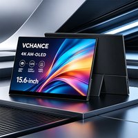 15.6 Inch 4K OLED Portable Monitor 550Nit USB-C HDMI-Compatible External Gaming Monitor for Xbox Switch Laptop Macbook Phone
