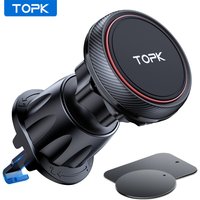 TOPK Magnetic Car Phone Holder Stand Magnet Car Mount Support GPS Mobile Bracket in Car Air Vent For iPhone 14 13 Samsung Xiaomi