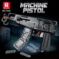 518PCS Scorpion Pistol Building Block Military Series Army MOC Gun Model Bricks DIY Assemble Wargame Toys Teens Holiday Gifts