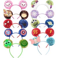 2026 Newest 3.3" Mickey Mouse Ears Headband Without Bow For Boys Christmas Headband Girls Festival Cosplay Diy Hair Accessories