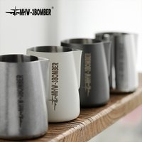 450 ml 600 ml Espresso Dampfende Milch Krug Kunst Kaffee Milch Schaum Krug Edelstahl Latte Milch Dampf Krug Cafe Bar zubehör