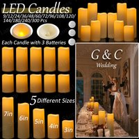 9–300 Stück LED-Kerzen für Hochzeiten, künstliche Kerzen, Konzerte, flammenlose Kerzen, batteriebetriebene Stumpenkerzen für Tischdekoration