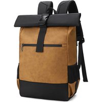 Waterproof usb Computer Backpacks Bags Lightweight PU Leather Men Luxury Roll top Rucksack for Women Men mochilas hombre рюкзак