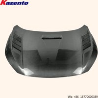 For Honda Civic 2016-2021 FC Carbon Fiber Vented Cooling Hood Bonnet KZ Style