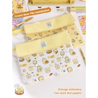 Kawaii A4 Datei Tasche Magnetische Taste Befestigung Tragbare Student Lagerung Tasche Nachhilfe Tasche Koreanische Schreibwaren Büro Kultur Liefert