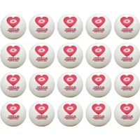 YINHE 40+ Table Tennis Ball Red Heart ABS New Material Ping Pong Balls with Stable Bounce Clear Arc for Provincial Club Training