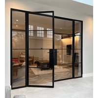 Latest Design Interior Double Door Customized Modern Indoor Divider Entry French Doors Aluminum Casement Swing Glass Door