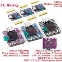 Carte de développement OLED ESP32-C3 ESPC3, écran LCD 0.42 pouces, WiFi 2.4G, compatible Bluetooth, 5 4M Flash SPI GPIO/PWM UART, 1 à 10 pièces
