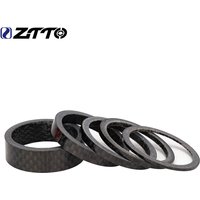 ZTTO 5pcs Bicycle Headset Washer Ultra-Light Carbon Fiber Mountain Road Bike Fork Tube Spacer Stem Gasket 1 2 3 5mm 10mm 15mm
