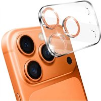 Bling Glitter Tempered Glass Lens Protection For iPhone 17 Pro 16 15 14 13 Pro Max Plus 13Mini 17Air Camera Protector Full Cover
