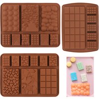 2022 New Silicone Chocolate Bar Mold Silicon cake decoration Silicone Molds for Break Apart Chocolate Tools Candy Mold mold DIY