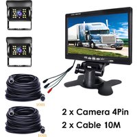 Degreat 7 Zoll Auto-Monitor LCD-Display Rückfahrkamera Wasserdicht 4-Pin IR Nachtsicht Rückfahrkamera für Bus LKW Anhänger