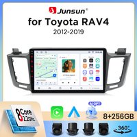 Junsun Kabelloses CarPlay Android Auto Autoradio für Toyota RAV4 (XA40) 2012-2018 mit integriertem Kühlventilator, Android GPS-Navigation, Multimedia-Player, WiFi, DSP, RDS, BT, SWC, IPS-Touchscreen,